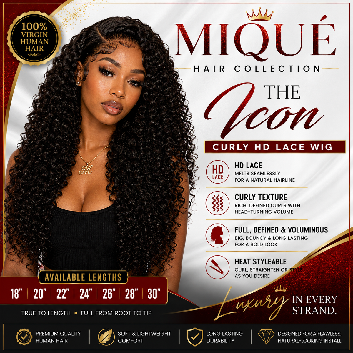 The Icon — Curly HD Lace Wig